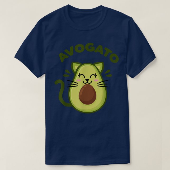 Avogato Cute Kawaii Avocado Cat Mashup Cinco De Ma T-Shirt (Design Front)