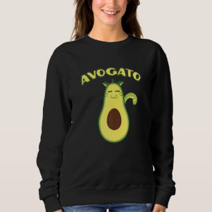 Avogato Fresh Avocado Cat Pun Sweatshirt