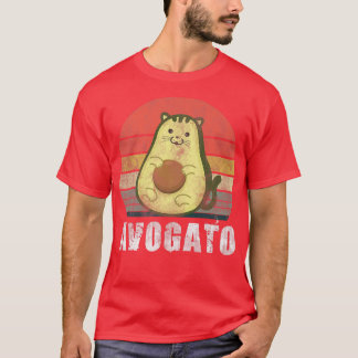 Avogato Retro Cat Avocado Cinco De Mayo T-Shirt