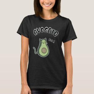 Avogato Vegan Sweet Avocado Cat Hola T-Shirt