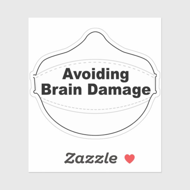 Avoid Brain Damage mask sticker (Sheet)