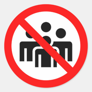 Avoid crowds symbol for Coronavirus Classic Round Sticker
