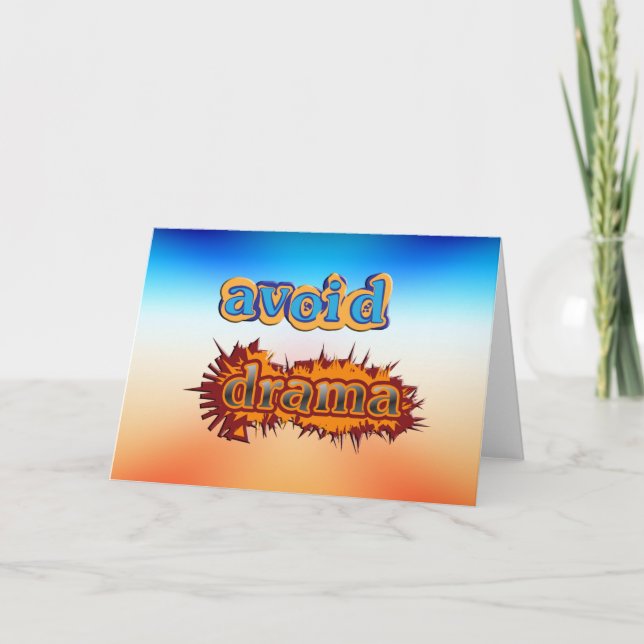 Avoid Drama Card (Front)