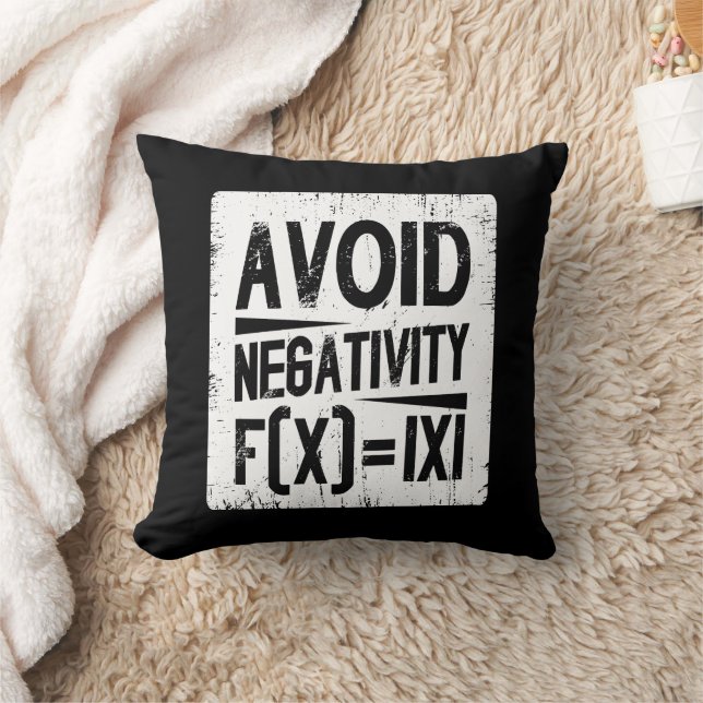 Avoid Negativity Absolute Value Equation Joke Cushion (Blanket)