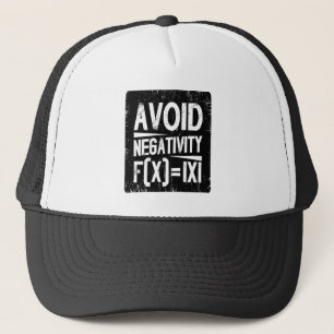 Avoid Negativity Absolute Value Equation Joke Trucker Hat