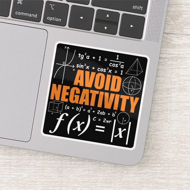 Avoid Negativity Funny Math Mathematician Teacher (Detail)