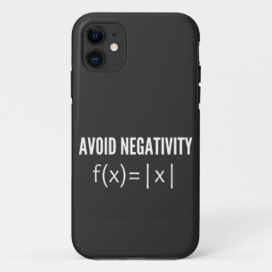 avoid negativity math equation iPhone 11 case