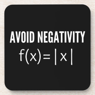 avoid negativity math equation coaster