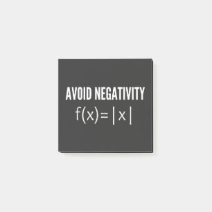 avoid negativity math equation post-it notes