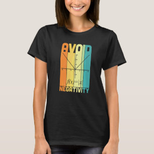 Avoid Negativity Math Teacher Math Pun Equation T-Shirt