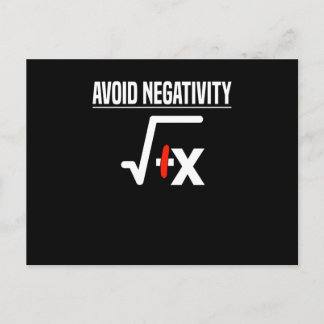 Avoid Negativity Root Math Teacher Saying Math Postcard
