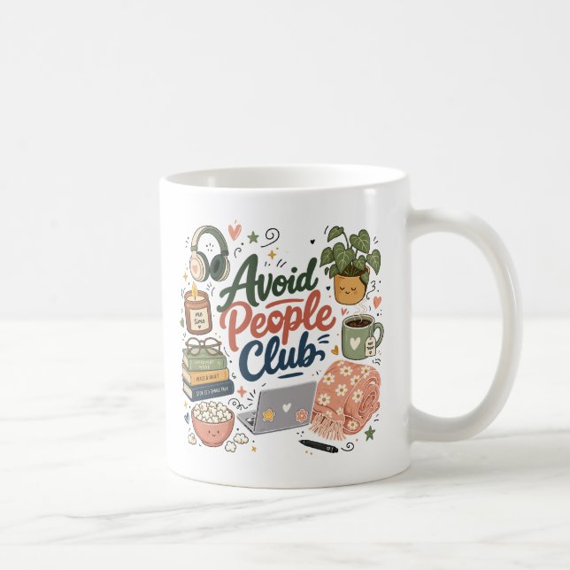 Avoid People Club Cosy Introvert Vibes Coffee Mug (Right)