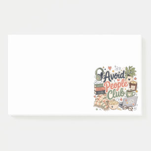 Avoid People Club Cosy Introvert Vibes Post-it Notes