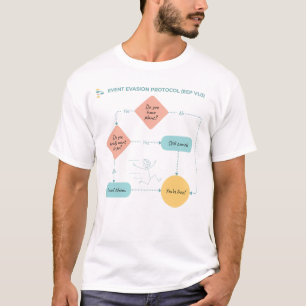 Avoid Plans Funny Flowchart – Introvert Humor  T-Shirt
