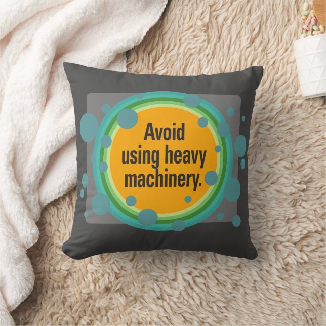 Avoid using heavy machinery Radial Bubble Box Gfx Cushion (Blanket)