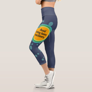Avoid using heavy machinery Radial Bubble Gfx Capri Leggings