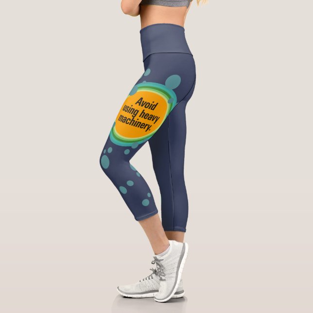 Avoid using heavy machinery Radial Bubble Gfx Capri Leggings (Left)