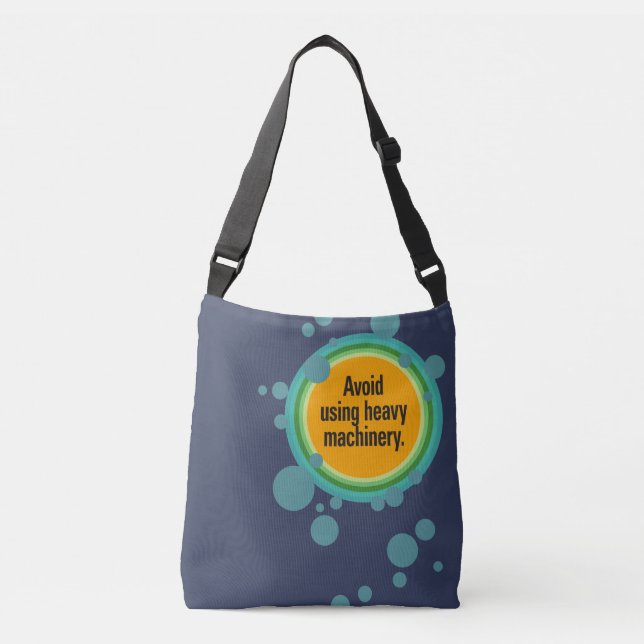 Avoid using heavy machinery Radial Bubble Gfx Crossbody Bag (Front)