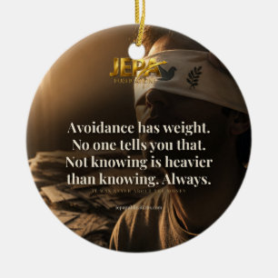 Avoidance Has Weight Book Quote Ceramic Tree Decoration