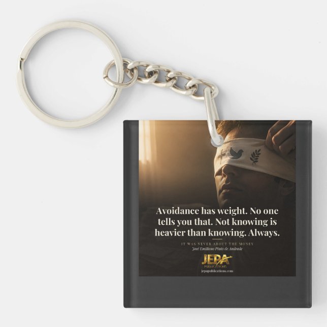 Avoidance Has Weight Book Quote Key Ring (Front)