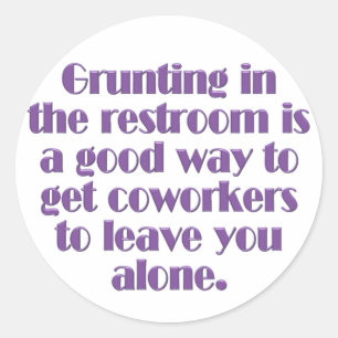 Avoiding Coworkers Classic Round Sticker