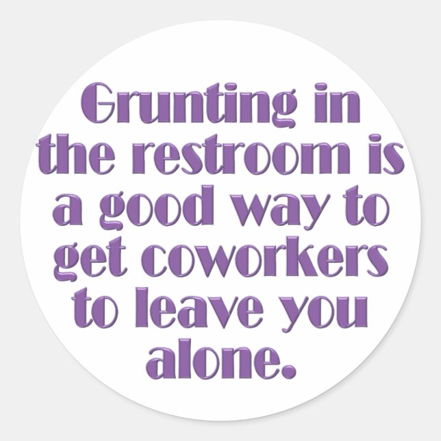 Avoiding Coworkers Classic Round Sticker (Front)