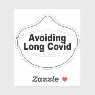 Avoiding Long Covid mask vinyl sticker