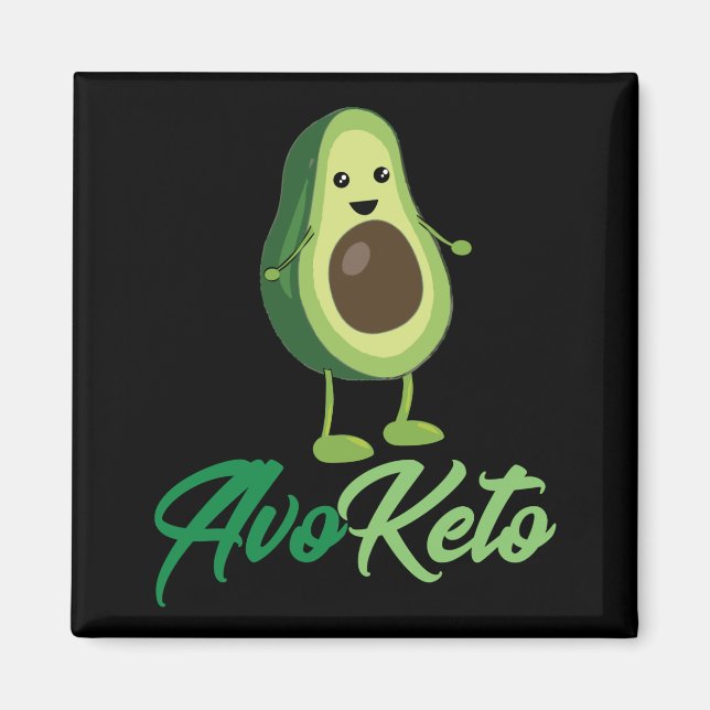 Avoketo - Funny Keto Avocado Magnet (Front)