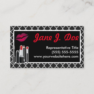 Avon Black Cosmetic Kiss Business Card