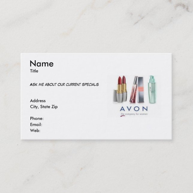 Avon Business Card (Front)