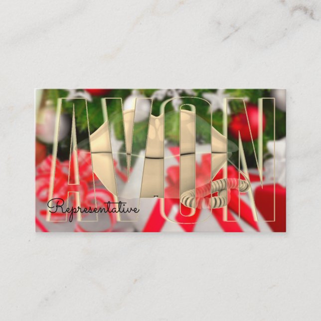 Avon Christmas personalised aesthetic Business Card (Front)