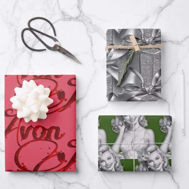 Avon Christmas  Wrapping Paper Sheet (Front)