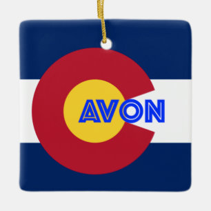 Avon CO Ceramic Ornament