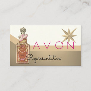 Avon Instagram logo pink gold glam Business Card