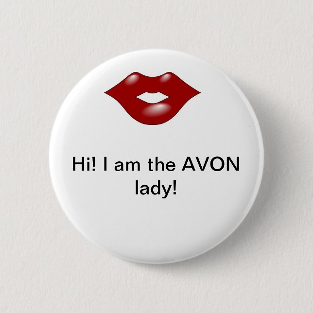 Avon Lady 2 6 Cm Round Badge (Front)