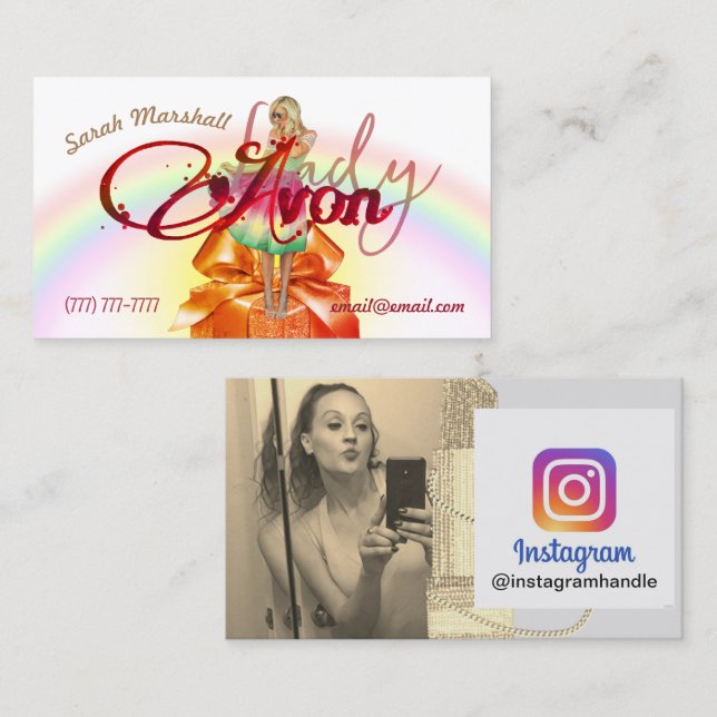 Avon Lady Instagram Business Card (Front/Back)