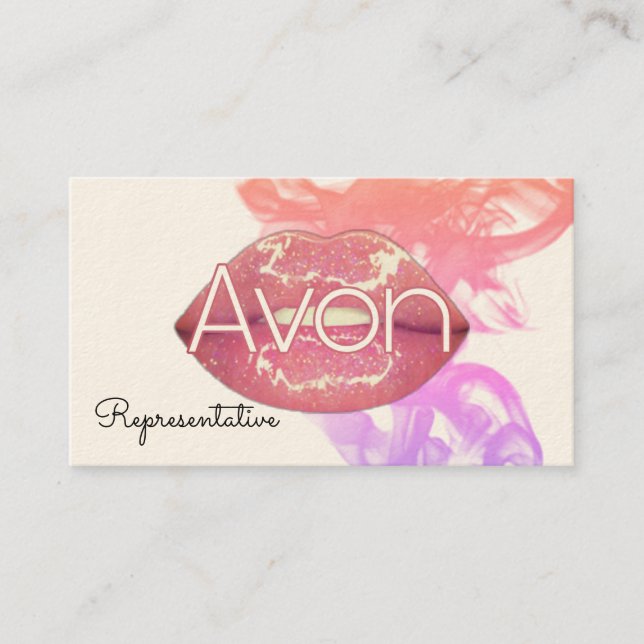 Avon lips  personalised aesthetic business card (Front)