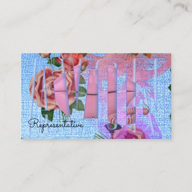Avon lips phone personalised aesthetic business card (Front)