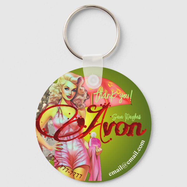 Avon Party Thank You  Key Ring (Front)