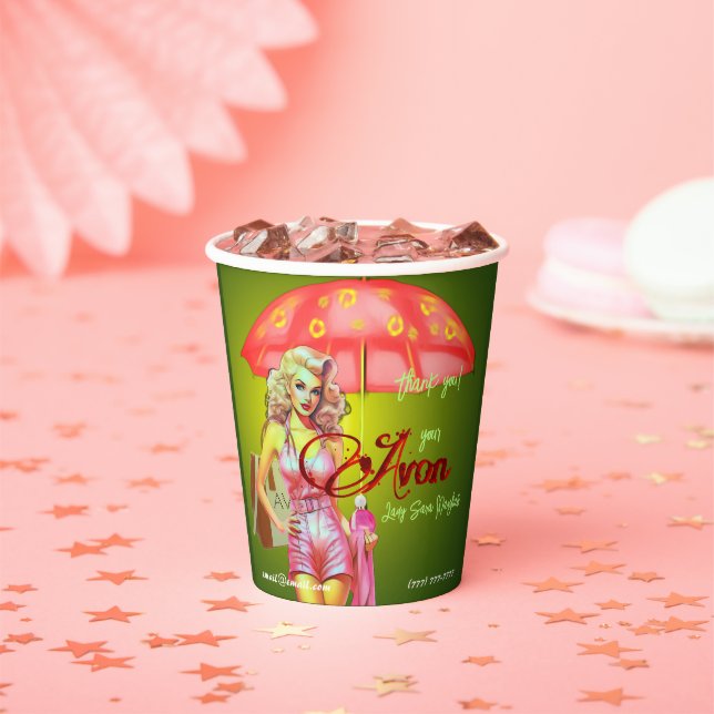Avon Party Thank You Paper Cups (Insitu)