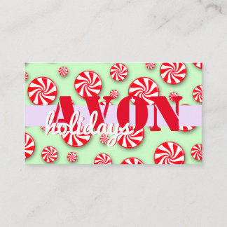 Avon Peppermint Candy Holidays Business Card