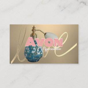 Avon personalised gold business card