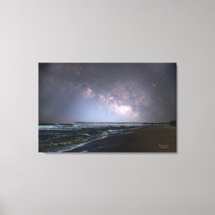Avon Pier Milky Way Medium Canvas Print