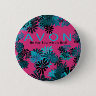 AVON pink and blue Motivational button