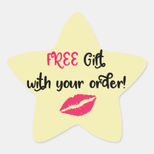 Avon Promotional, Free Gift with Your Order Star Sticker