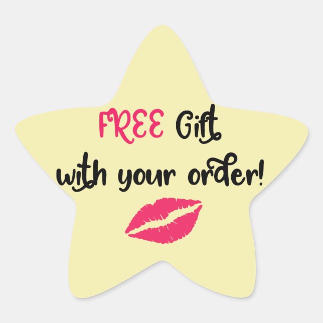 Avon Promotional, Free Gift with Your Order Star Sticker (Front)