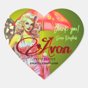 Avon Representative Thank You  Heart Sticker