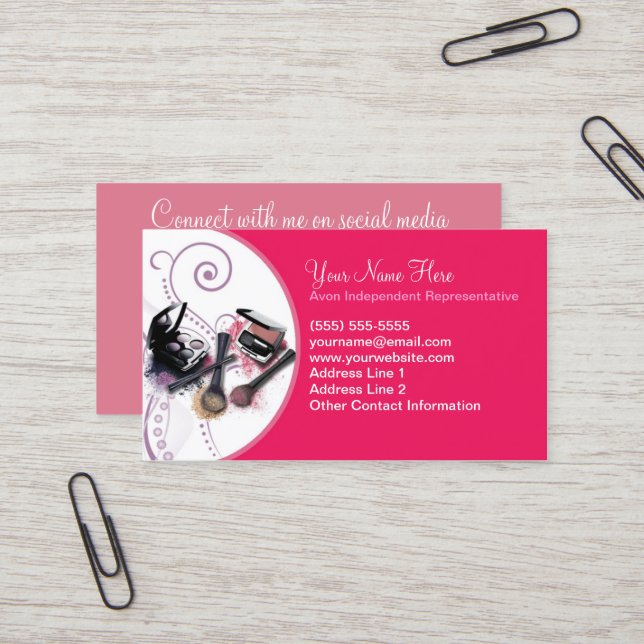 Avon, Social Media Business Card (Front/Back In Situ)