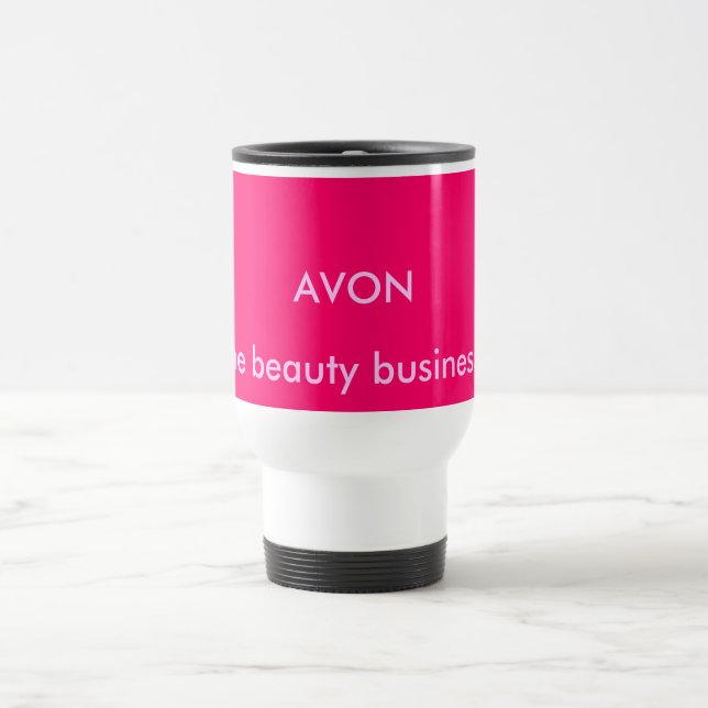 AVON, The beauty business!! Travel Mug (Center)