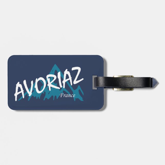 Avoriaz France Mountains Luggage Tag (Back Horizontal)